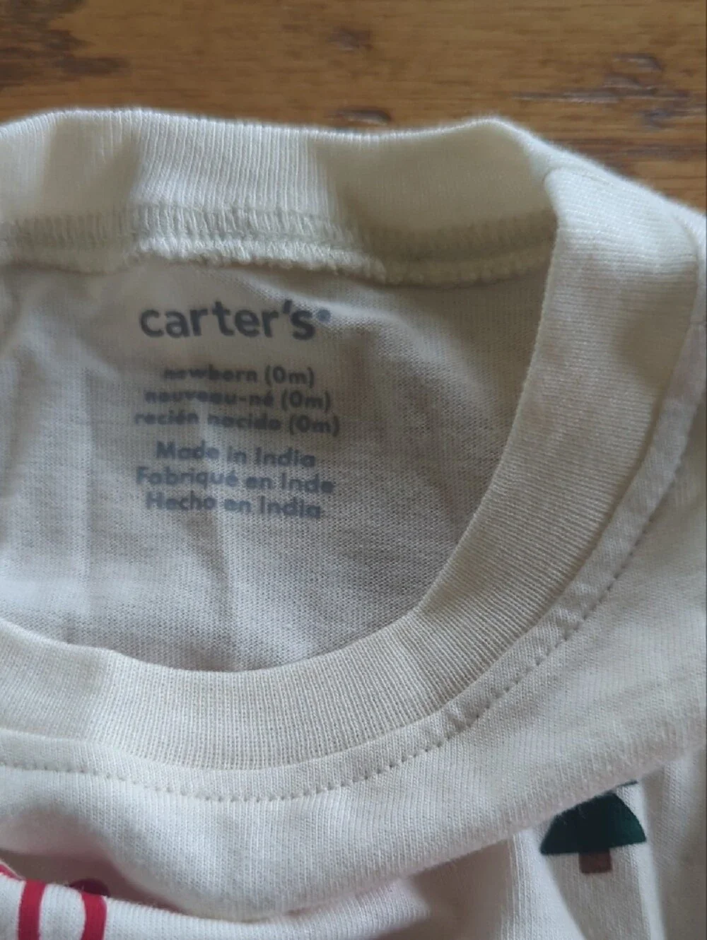 Carter's Cream Long-Sleeve 'First Christmas Ever' Baby One-Piece